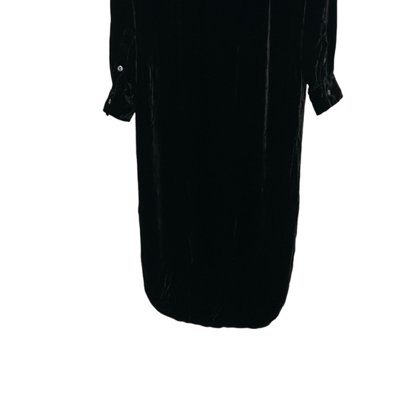 J. Jill Vtg. Black Velvet Long Line Button-Up Duster Coat/Cardigan Sz 6P - Picture 6 of 14